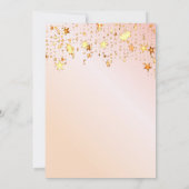 Roos gouden zwarte roze sterren elegant kaart (Achterkant)