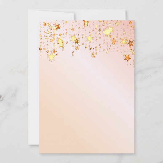 Roos gouden zwarte roze sterren elegant kaart (Achterkant)