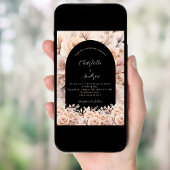 Roos gouden zwarte rozen bloemenboog elegante brui kaart