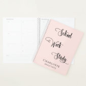 Roos gouden zwartmaken schoolwerk typografie 2023 planner (Display)