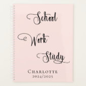 Roos gouden zwartmaken schoolwerk typografie 2023 planner (Voorkant)