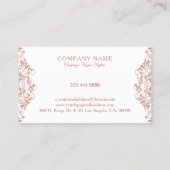 Roos-gouden zwenkkant visitekaartje (Achterkant)