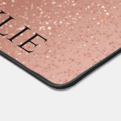 Roos goudfaux glitter bureaumat (Hoek)