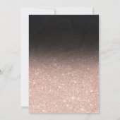 Roos goudfaux glitter chalkboard girl baby shower kaart (Achterkant)