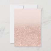 Roos goudfaux glitter roze ombre zijn mijn bruidsm kaart (Achterkant)