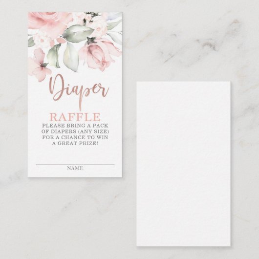 Roos goudflacon Luiddel Raffle Enclosure Card Informatiekaartje (Voorkant / Achterkant)