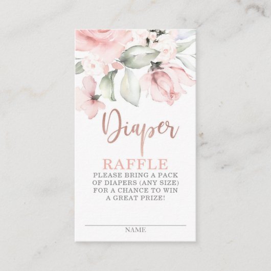 Roos goudflacon Luiddel Raffle Enclosure Card Informatiekaartje (Voorkant)