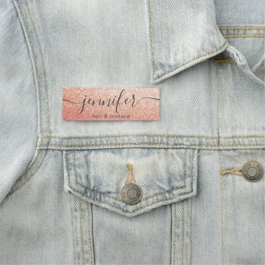 Roos goudflendy trendy script modern naamplaatje (In situ)