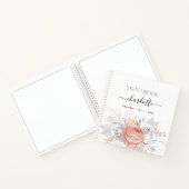 Roos goudflorale zilverfoliën notitieboek (Binnen)