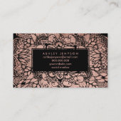 Roos goudfloramandala microblading typografie visitekaartje (Achterkant)