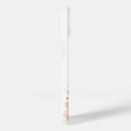 Roos goudfloranje witte naam Case-Mate iPhone case (Achterkant / Rechts)