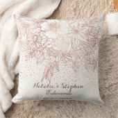 Roos goudfloredles confetti bruiloft kussen (Deken)