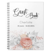 Roos goudflorons notitieboek (Voorkant)