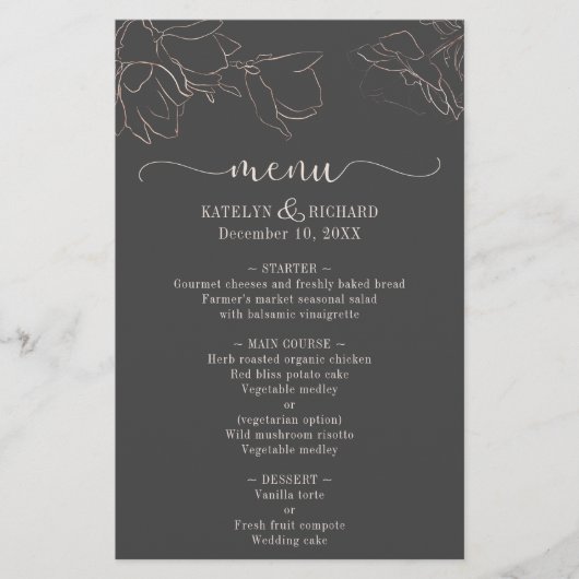 Roos goudflorsilhouet Weddenschappen (Voorkant)