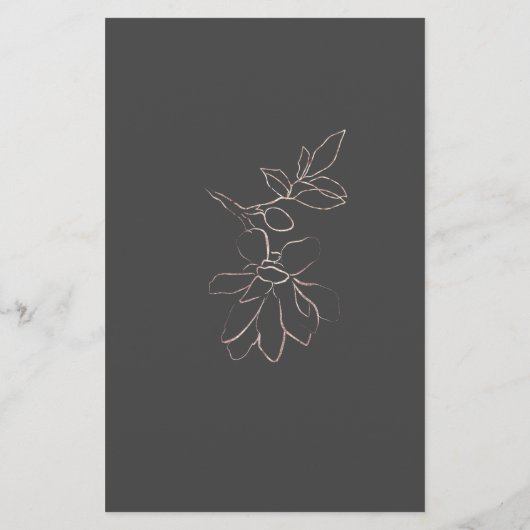 Roos goudflorsilhouet Weddenschappen (Achterkant)