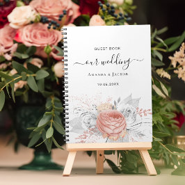 Roos goudflorzilver uit de Guest Book Notitieboek