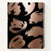 Roos goudfolie Abstract Notitieboek (Achterkant)