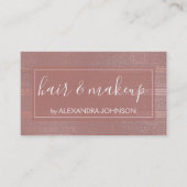 Roos goudfolie Art Deco Modern Pattern Visitekaartje (Voorkant)