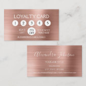 Roos goudfolie | Blush Pink Folie Loyalty Punch (Voorkant / Achterkant)