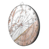 Roos goudfolie boven marmer dartbord (Voorkant Rechts)