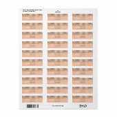 Roos goudfolie champagne cantaloupe waterverf etiket (Full Sheet)