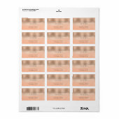Roos goudfolie champagne cantaloupe waterverf lab etiket (Full Sheet)