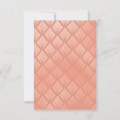 Roos goudfolie Elegant Art Deco Vrijgezellenfeest Kaart (Achterkant)