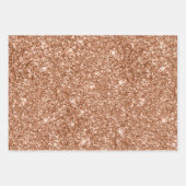 Roos goudfolie en glitterpatroon inpakpapier vel (Voorkant)