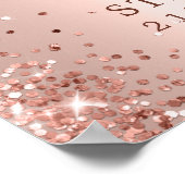 Roos Goudfolie Glitter 21st Verjaardagsfoto Welkom Poster (Hoek)