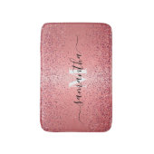 Roos goudfolie glitter badmat (Voorkant Verticaal)
