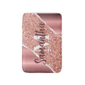 Roos goudfolie glitter badmat (Voorkant Verticaal)
