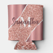 Roos goudfolie glitter blikjeskoeler (Achterkant)