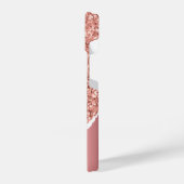 Roos goudfolie glitter iPhone hoesje (Linkerkant)