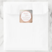 Roos goudfolie kalligrafie bedankt vierkante sticker (Tas)