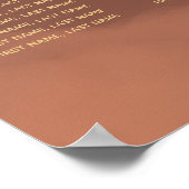 Roos goudfolie kaneel kantaloupe waterverf poster (Hoek)