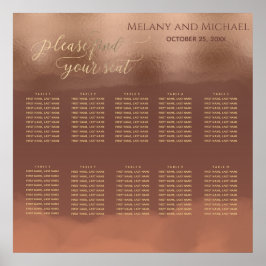 Roos goudfolie kaneel kantaloupe waterverf poster