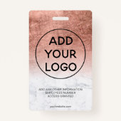 Roos goudfolie marmer logo badge (Achterkant)