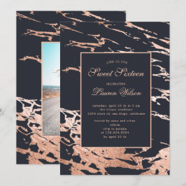 roos goudfolie marmer Sweet Sixteen Kaart