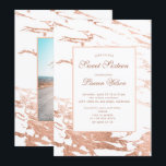 roos goudfolie marmer Sweet Sixteen Kaart<br><div class="desc">De gouden en marmer achtergrond van het roos paren als accent gekoppeld aan elegant manuscript voor uw perfecte verjaardagsuitnodiging. U kunt van foto of niet fotooptie kiezen.</div>