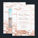 roos goudfolie marmer Sweet Sixteen Kaart<br><div class="desc">De gouden en marmer achtergrond van het roos paren als accent gekoppeld aan elegant manuscript voor uw perfecte verjaardagsuitnodiging. U kunt van foto of niet fotooptie kiezen.</div>