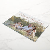 Roos goudfolie Merriest Merry Kerstelegant Folie Feestdagenkaart (Gedraaid)