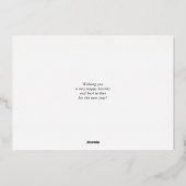 Roos goudfolie Merriest Merry Kerstelegant Folie Feestdagenkaart (Achterkant)