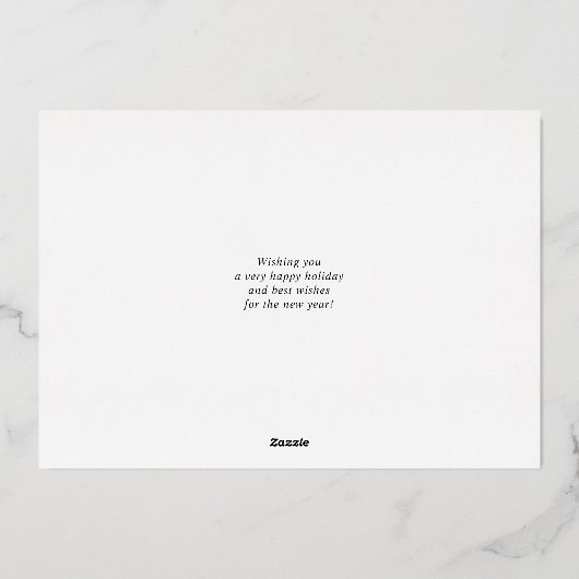 Roos goudfolie Merriest Merry Kerstelegant Folie Feestdagenkaart (Achterkant)