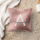 Roos Goudfolie Metaal Monogram Naam en Initiaal Kussen (Deken)