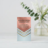 Roos goudfolie Metallic | Luxe vormen Visitekaartje (Staand voorkant)