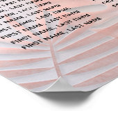 Roos goudfolie, metallic tropische bladeren, roman poster (Hoek)