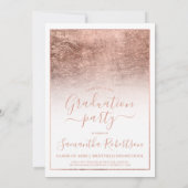 Roos goudfolie rand kalligrafie afstuderen kaart (Achterkant)