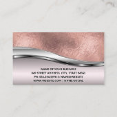 Roos goudfolie | Salon Shears Visitekaartje (Achterkant)