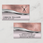 Roos goudfolie | Salon Shears Visitekaartje (Voorkant / Achterkant)