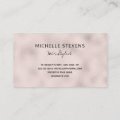 Roos goudfolie zwarte haarstylist handgeschreven visitekaartje (Achterkant)